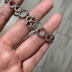 Elegant Silver Circle Bracelet